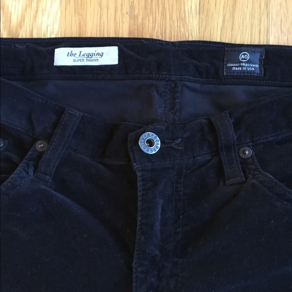 Black Velvet AG Adriano Goldschmied skinny pants